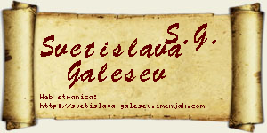 Svetislava Galešev vizit kartica